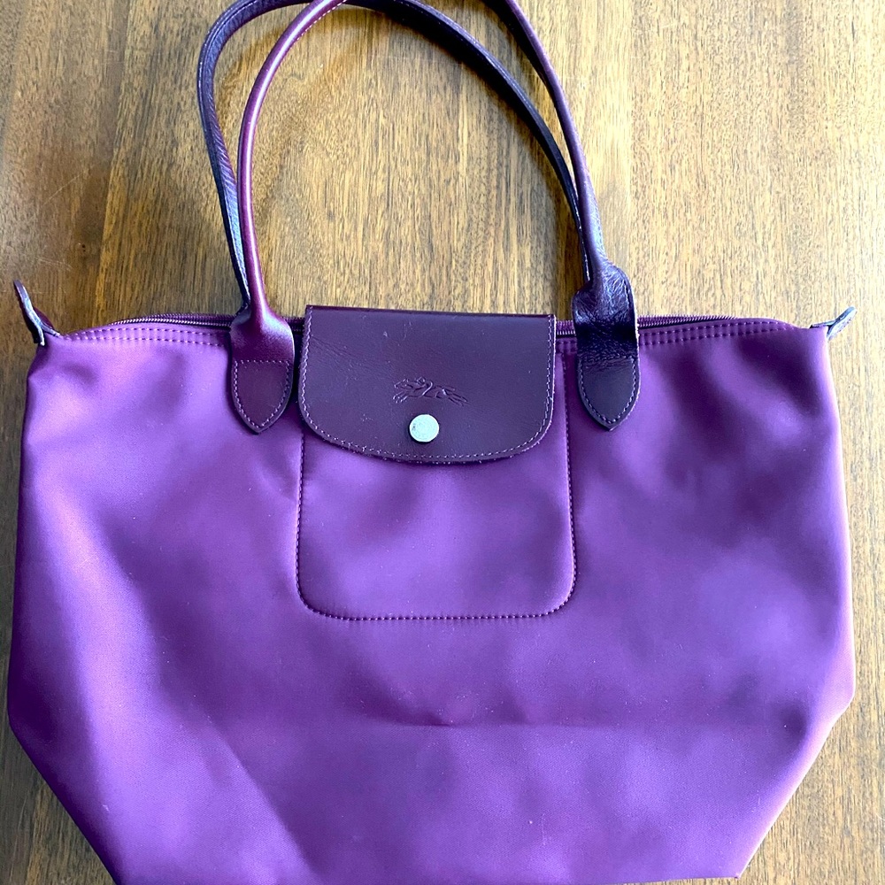 Longchamp Le Pliage shoulder bag medium, purple